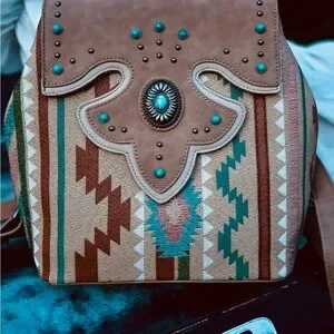 Justin Boots | Bags | Justin Boots Tan And Turquoise 